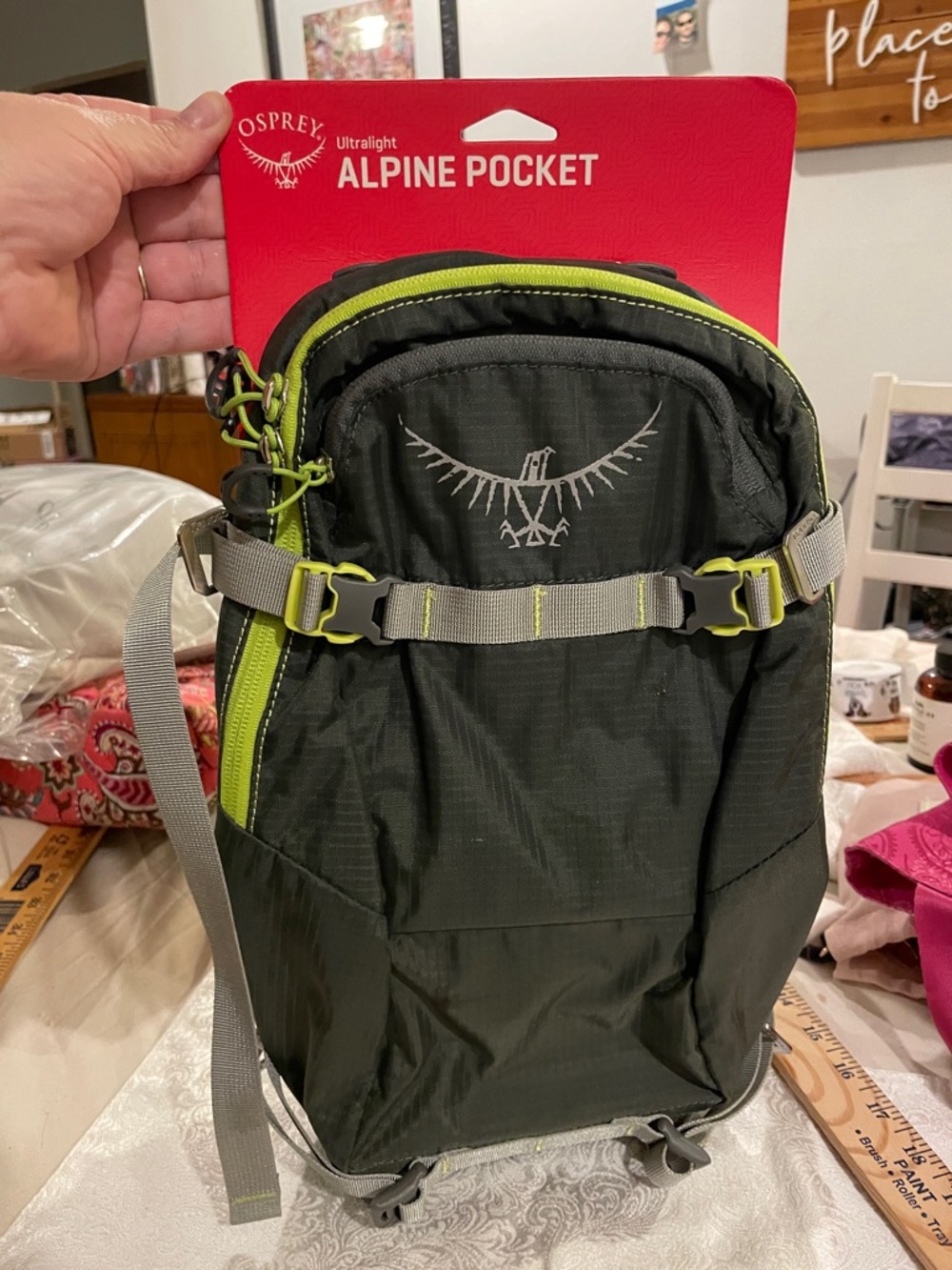 OSPREY Ultralight Alpine Pocket — Grey with Lime Accent